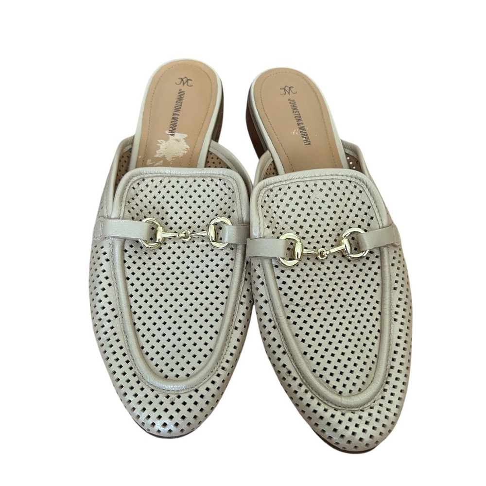 Johnston & MurphyWomen's Ali Perforated Bit Buckle Loafer Mules Size 10